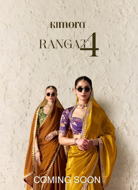 Rangat 4 By Kimora Fancy Fabric Embroidered Work Saree